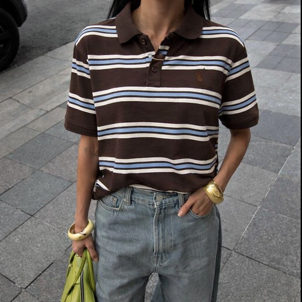 мода стиль,стильные наряды,женская футболка поло,футболка поло в полоску