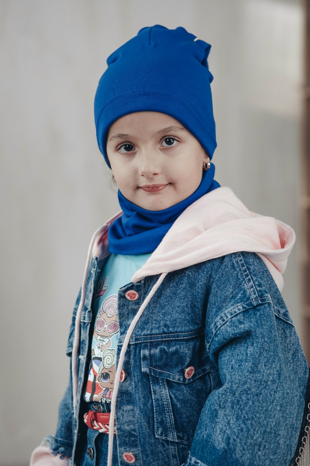 шапка и снуд комплект,детский комплект шапка и снуд,комплект foxo шапка двухслойная микки+ снуд флис 11201,шапка и снуд,шапка для девочек