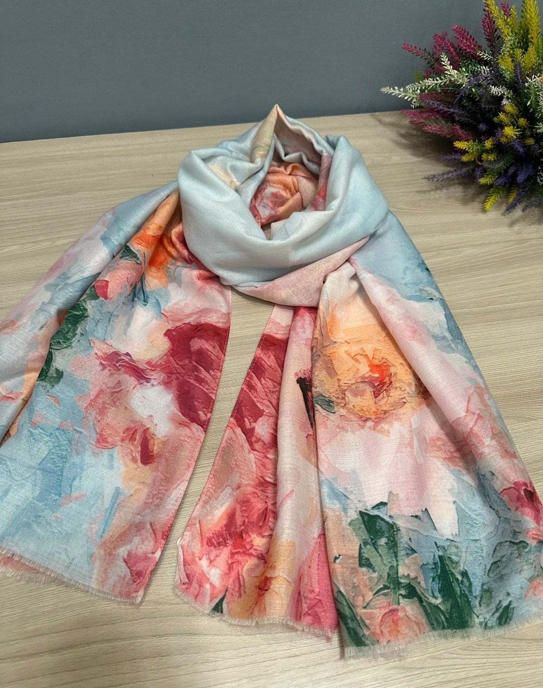 палантин женский,шарфы и платки,палантин,палантин женский с цветочным рисунком 180*80 см. арт. 1269170,женский шарф