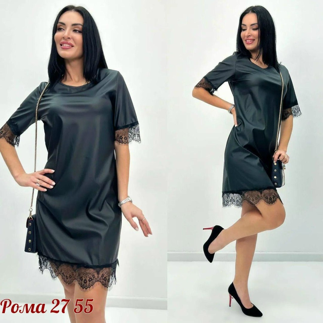 платье из экокожи для полных женщин,платье из экокожи,платье миди из экокожи,женское платье с кружевом,платье женской