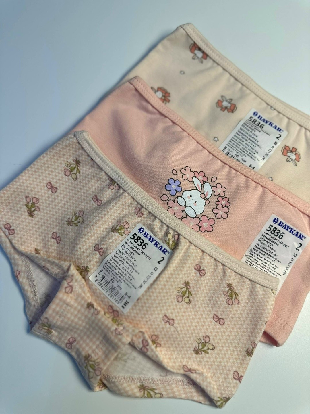 комплект трусов слипы baykar для девочек 3 шт,комплект трусов слипы baykar для девочек,комплект трусов для девочек baykar,трусы для девочки 3 шт. baykar,трусы детские baykar br5680