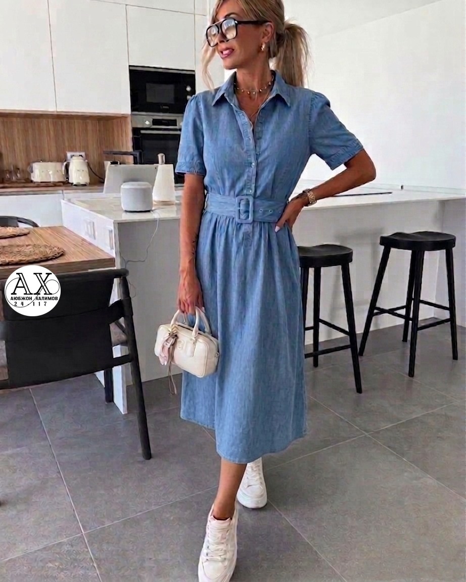 джинсовое платье для женщин,джинсовое платье сарафан миди style spark,универсальное джинсовое платье,длинное джинсовое платье,стильное женское летнее платье-сарафан из денима