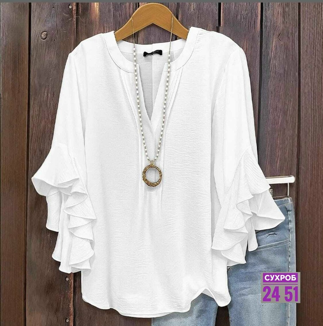 блузка шифоновая,женская блузка,блузка с оборками,блузка из шифона,женская повседневная блузка