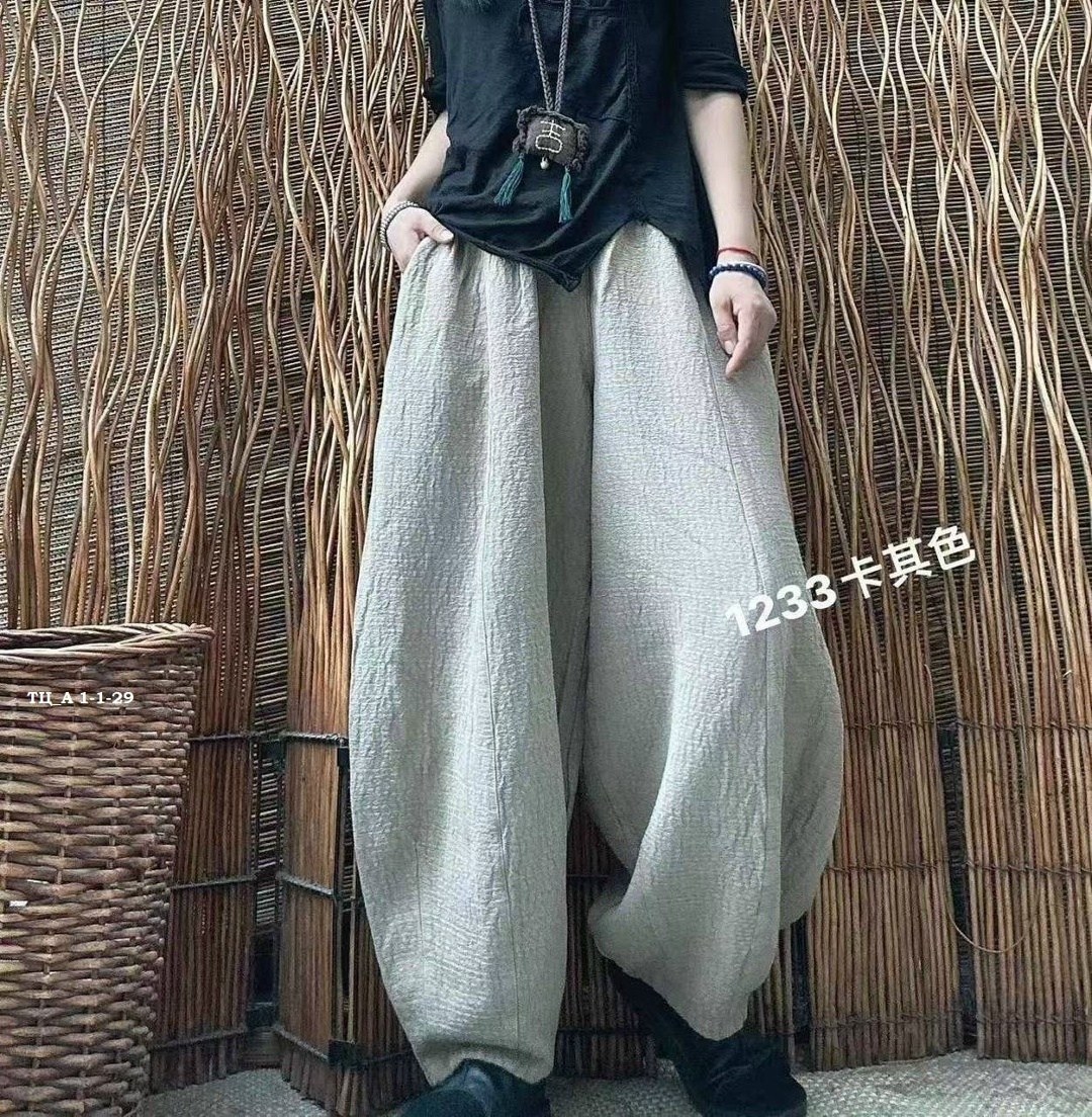 женские хлопковые льняные брюки мешковатый стиль y2k,широкие брюки,льняные шаровары,льняные брюки,льняные широкие брюки