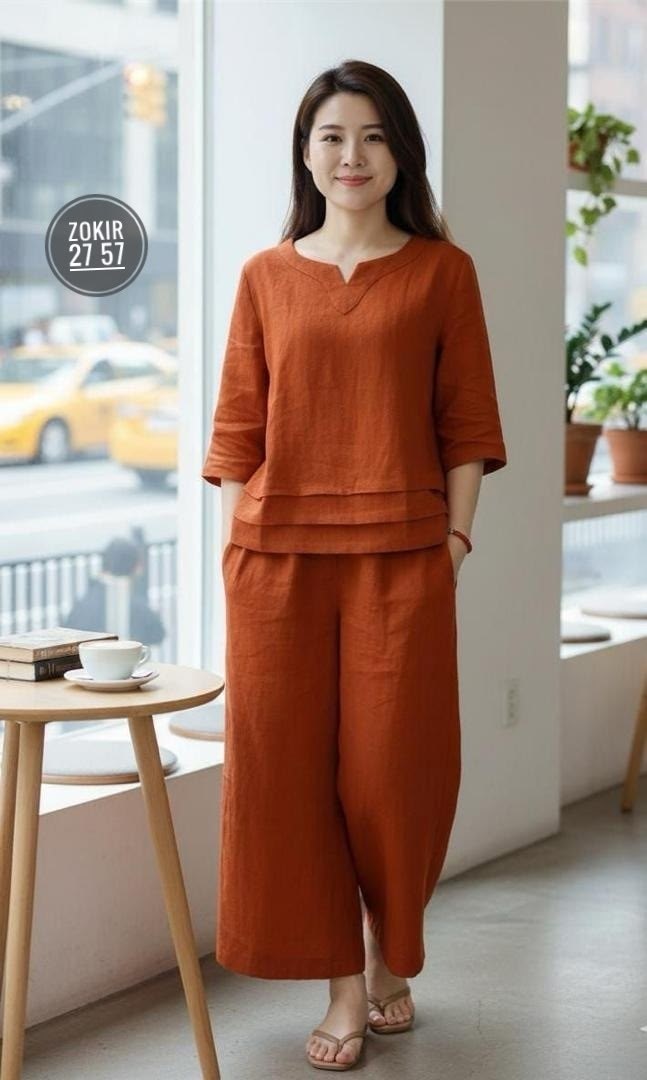 повседневный костюм,одежда для женщин,брюки льняные,костюм льняной,брюки комплект