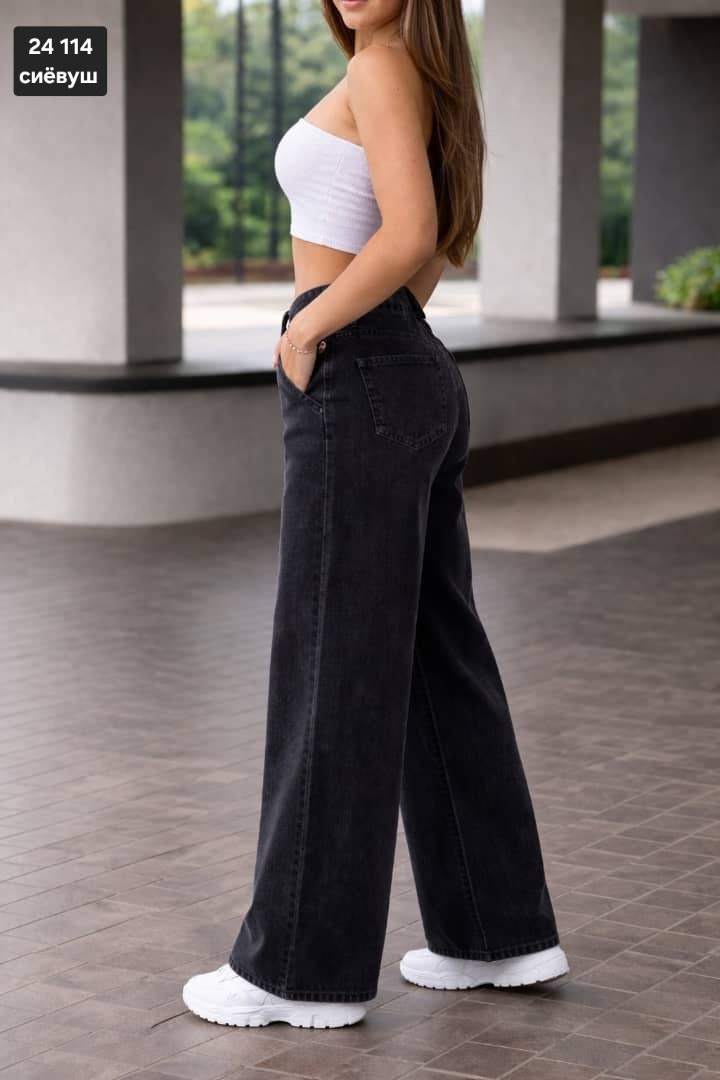 джинсы черные широкие,джинсы женские широкие,джинсы женские,джинсы черные женские,джинсы клёш