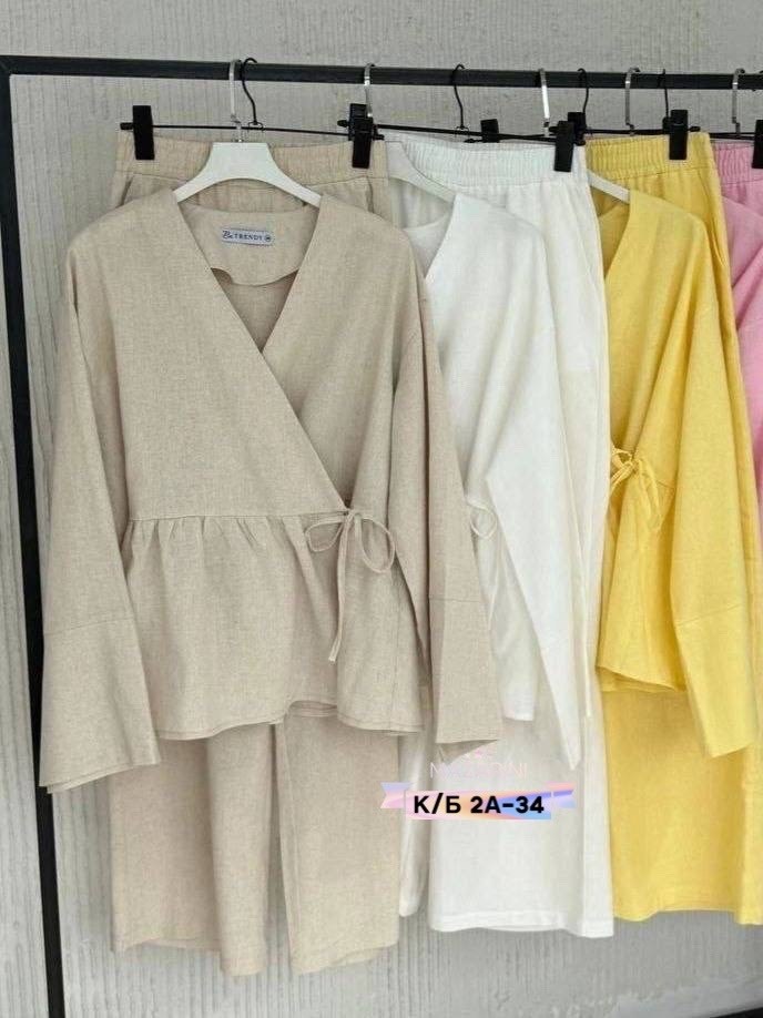 летние костюмы,модная ,костюм лен,женские костюмы,кимоно стиль