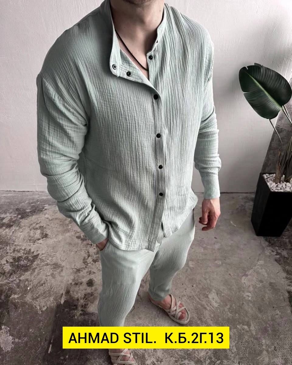 костюм мужской летний,костюм с рубашкой,мужской костюм двойка,костюм двойка для мужчин муслин,костюм двойка мужской стилный муслин