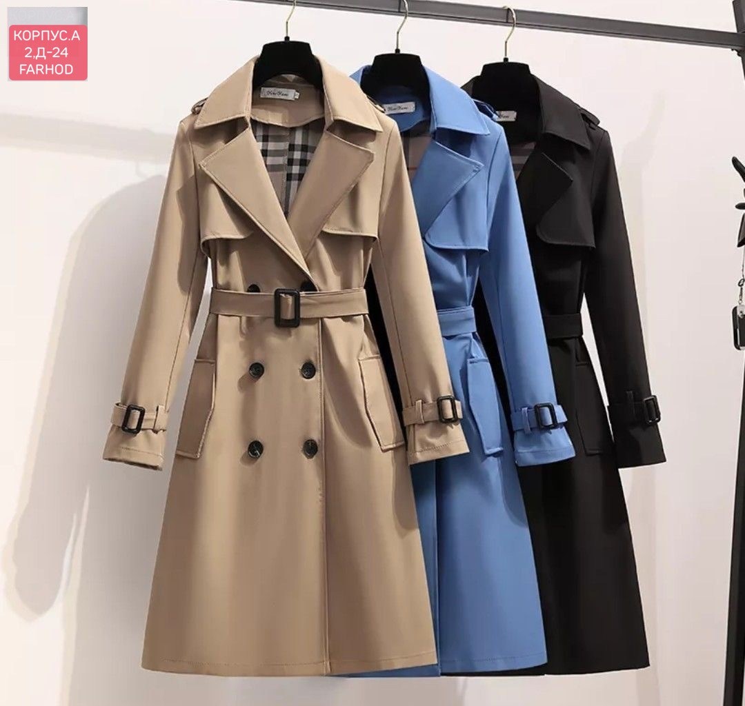женский двубортный тренчкот средней длины,тренч женский,женские плащи,пальто тренч,тренч toptop