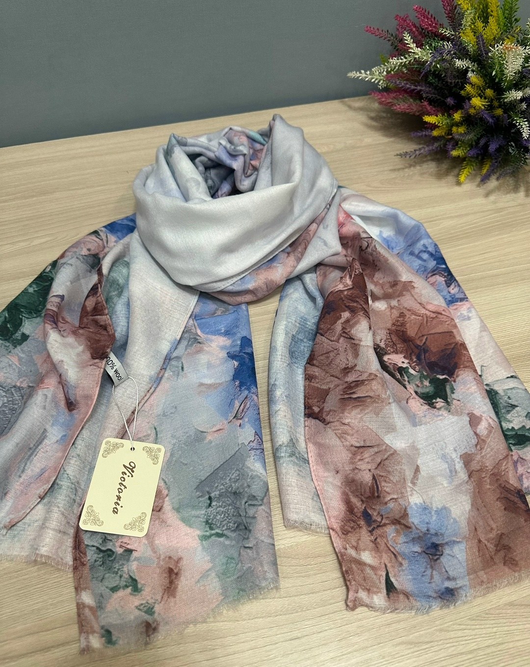 палантин женский,шарфы и платки,палантин,палантин женский с цветочным рисунком 180*80 см. арт. 1269170,женский шарф