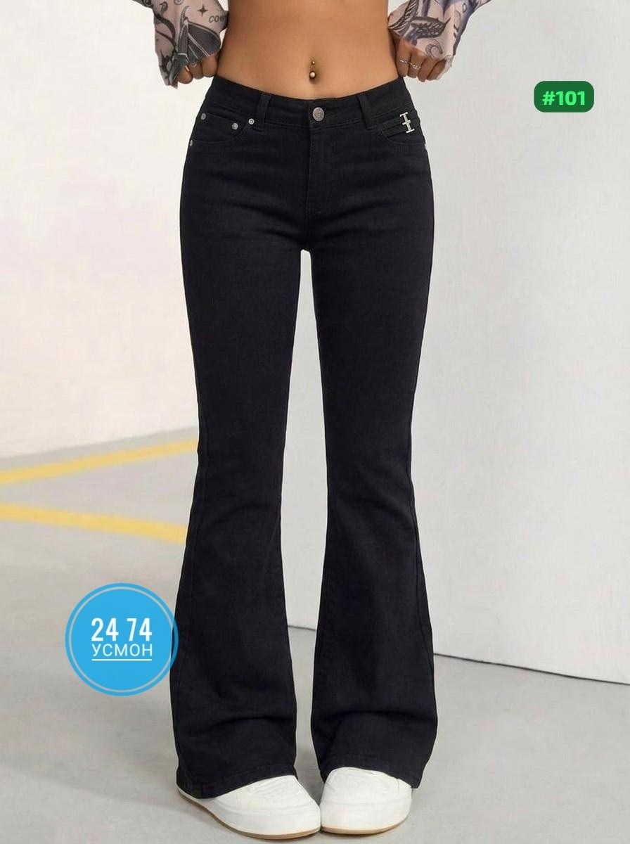 джинсы клеш от колена pularia fashion,черные клеш джинсы,женские джинсы клеш,джинсы клеш от колена,женские джинсы