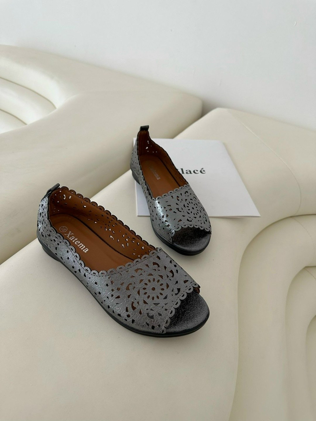 ,балетки женские,балетки с перфорацией из терволина, женская,туфли женские