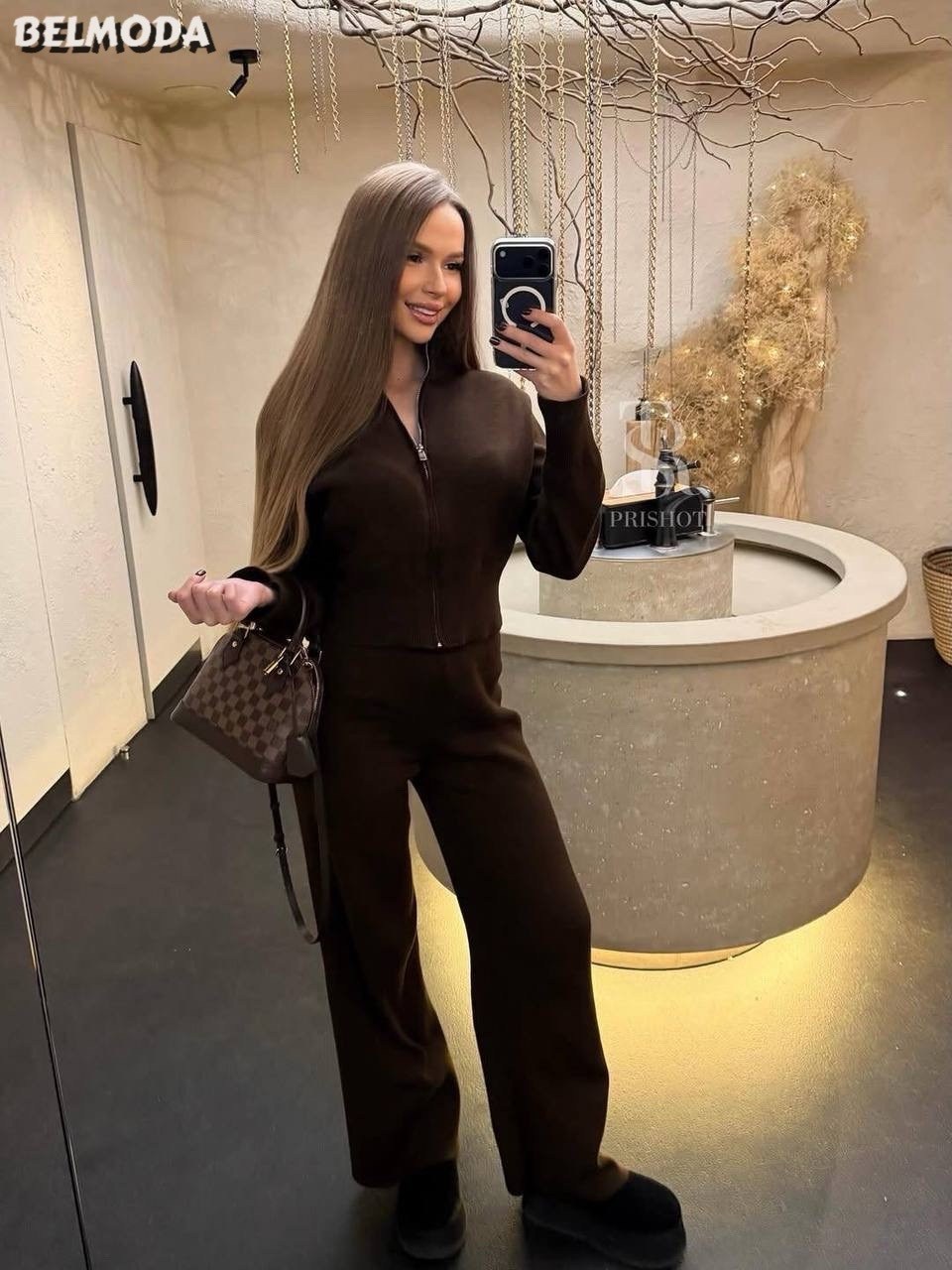 костюм двойка кашемир,костюм коричневый,костюм повседневный,трикотажные костюмы,женские костюмы