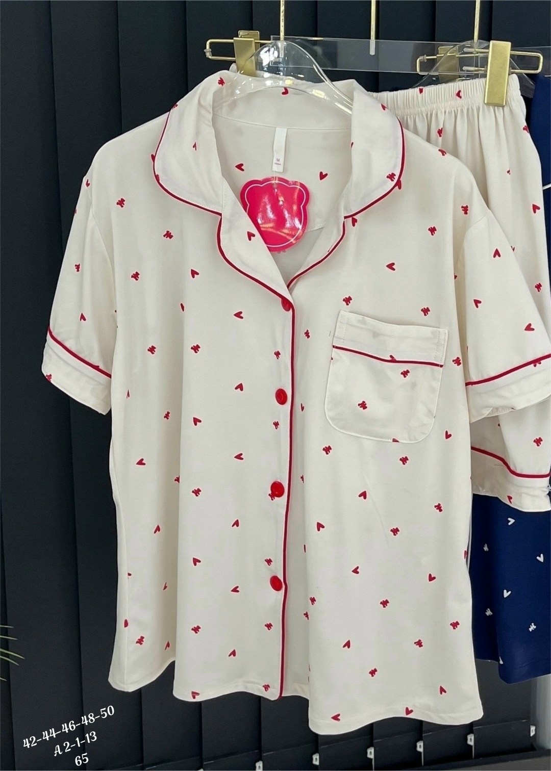 пижама женская,пижама из хлопка женская anisa style 317323772,пижама с сердечками,пижама,женская пижама хлопок