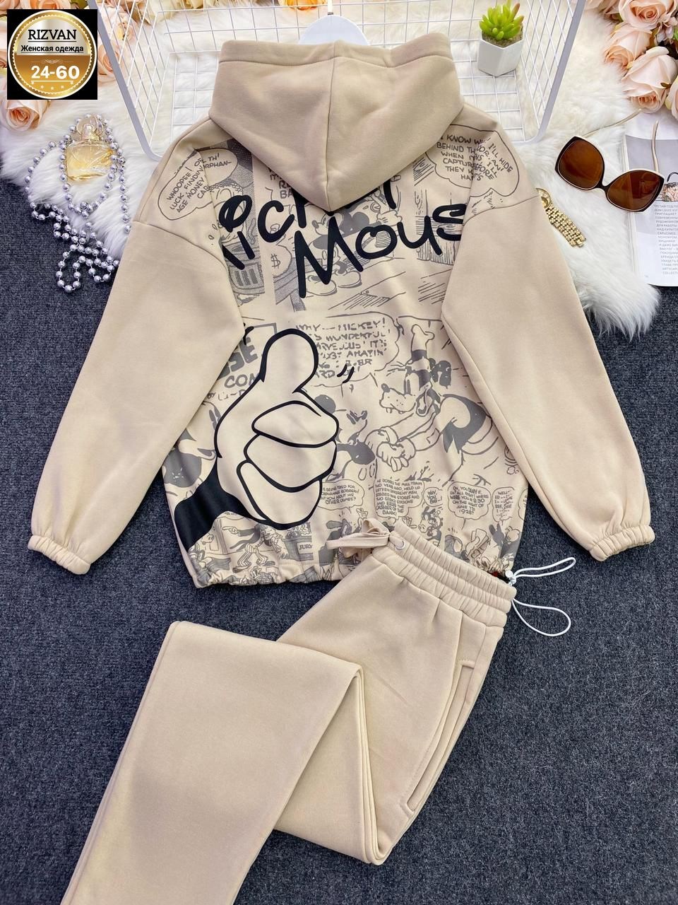cпортивный костюм теплый,костюм с микки маусом,женский спортивный костюм на флисе микки,костюм на флисе,женский спортивный костюм на флисе