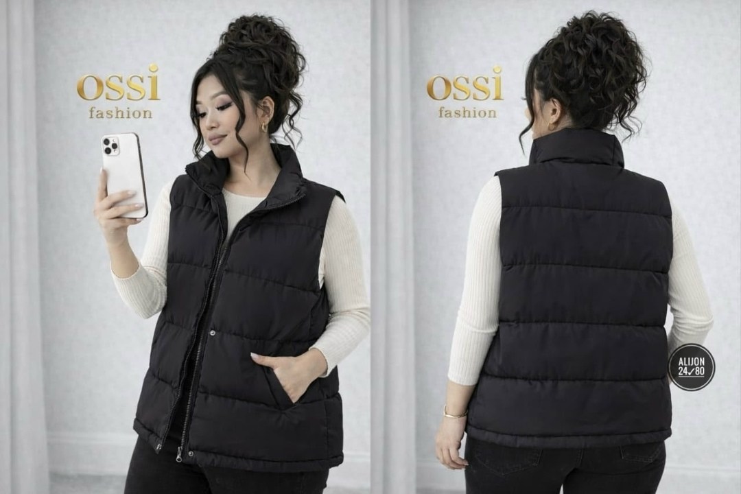 жилет утепленный женский ll fashion черный,жилет женский,жилетка утепленная ll fashion,женская жилетка,жилет утепленный женский