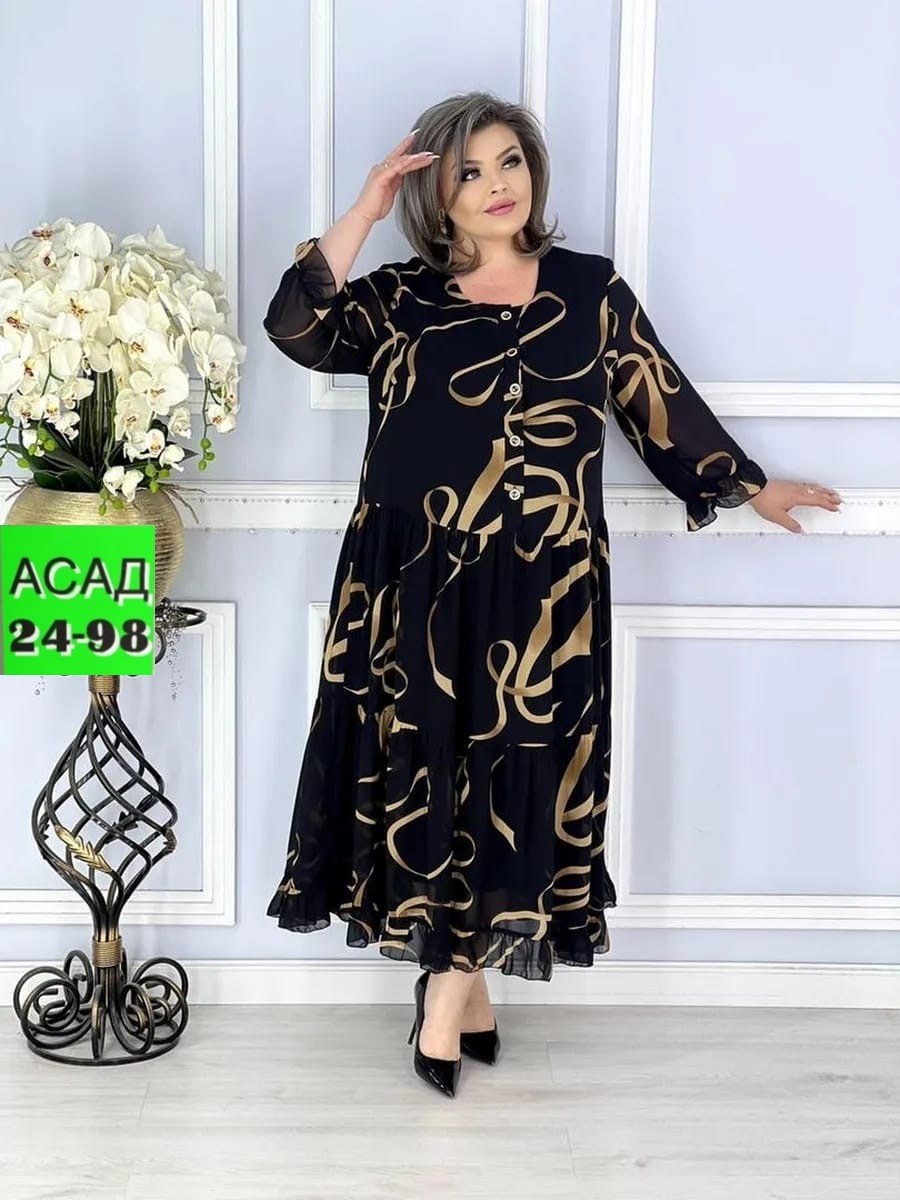 платье женское шифон,женское платье больших размеров,женское платье ткань шифон,платье из шифона,платье повседневное больших размеров a.andre