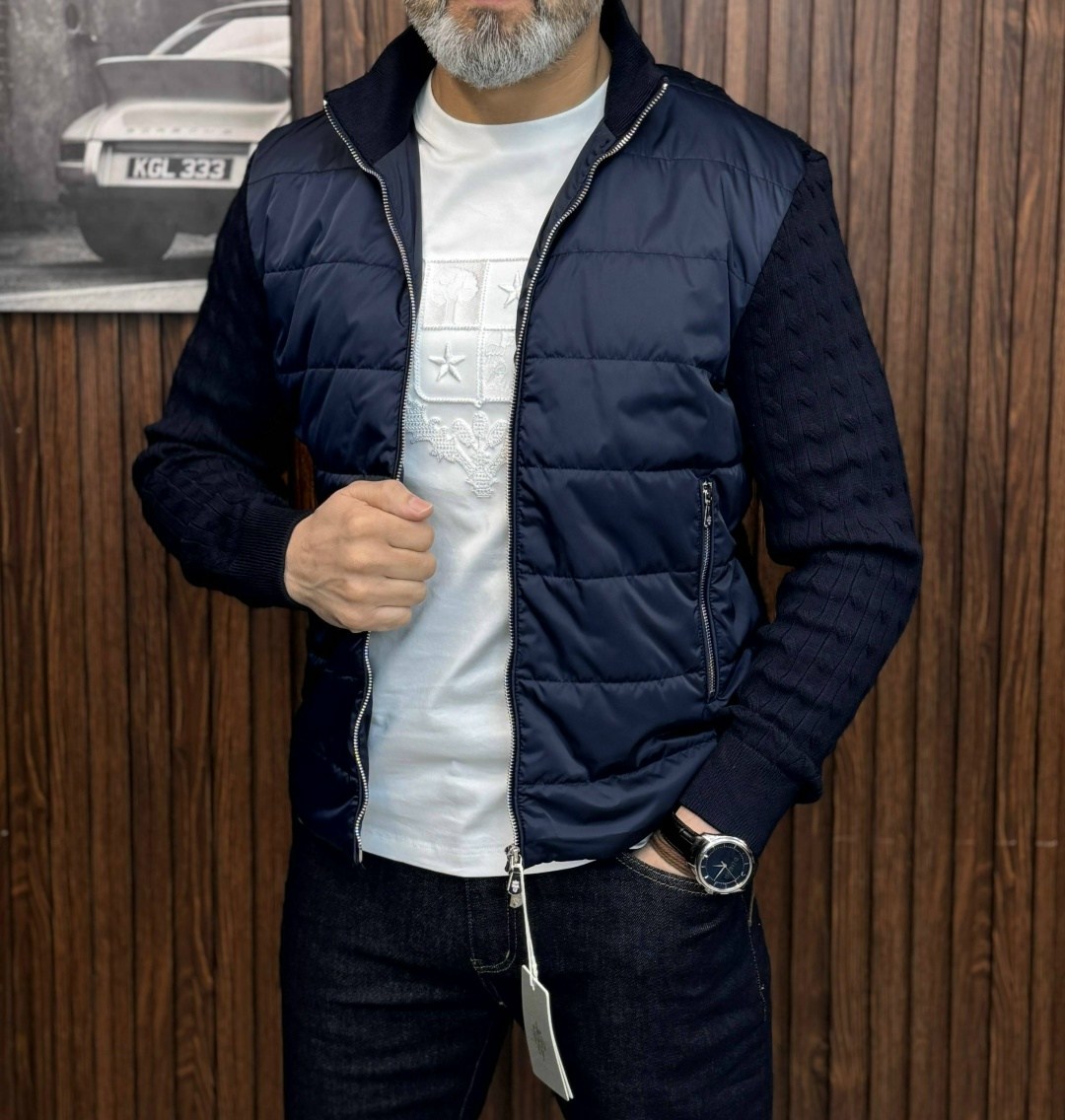 мужская демисезонная куртка с трикотажными рукавами,демисезонная куртка,брендовые куртки,куртка,легкая куртка