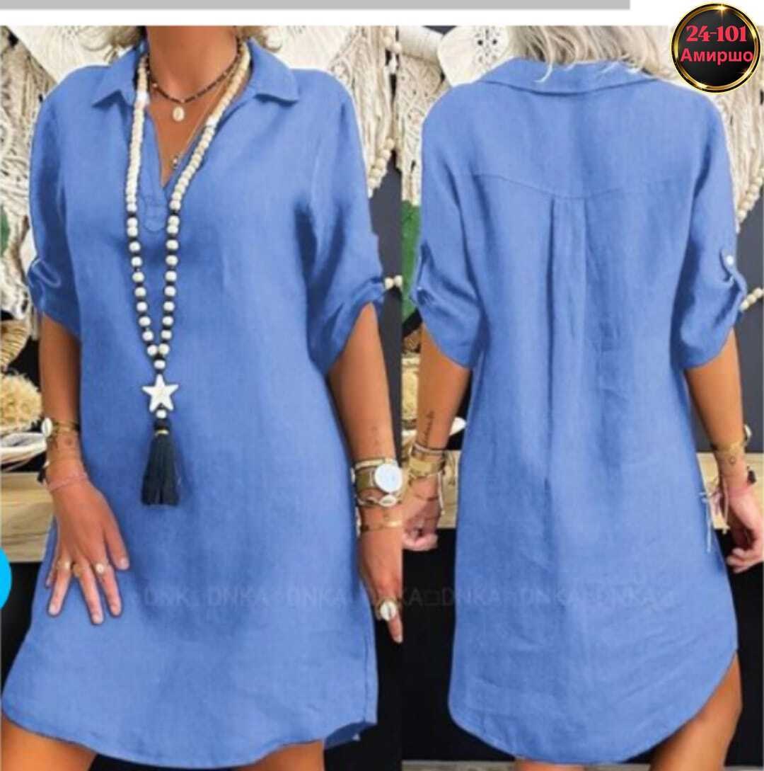 платье рубашка женское свободное,платье-рубашка женское свободное арт. 11437968,платья туники,платье женской,платье из однотонного льна