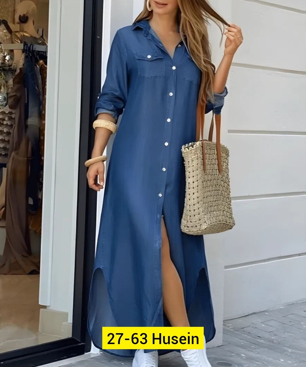 платье рубашка,длинное джинсовое платье рубашка,элегантное свободное джинсовое платье-рубашка,платье джинс,джинсовое платье-рубашка