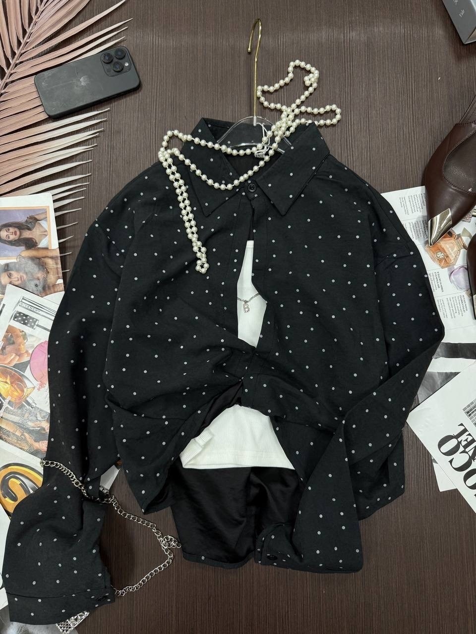 повседневная блуза,женская рубашка,шифоновая блузка в горошек,рубашка женская стильная,модная блузка