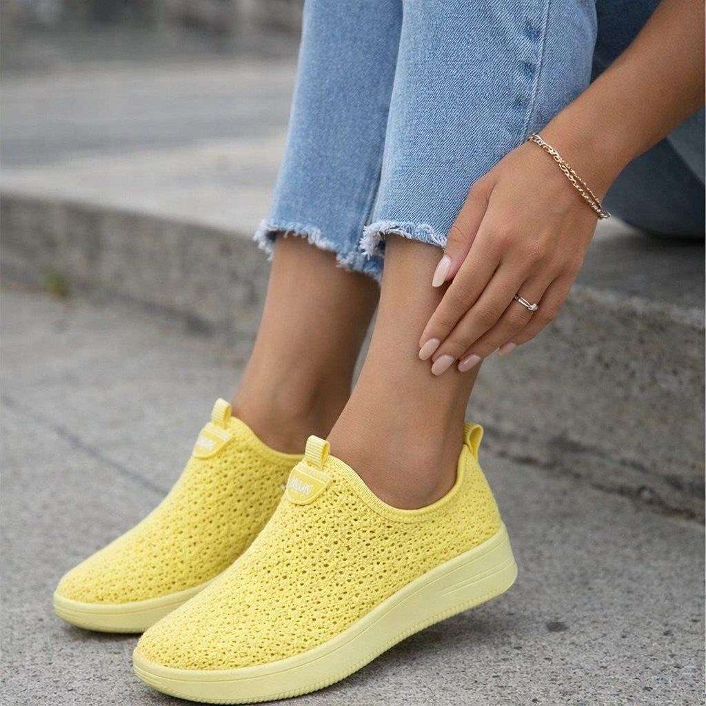 ,слипоны женские,слипоны женские летние дышащие, женская,желтые слипоны