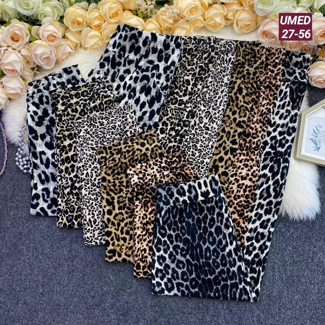 леопардовые брюки,леопардовые штаны,брюки с леопардовым принтом,штаны женские,женские брюки 88060 леопард