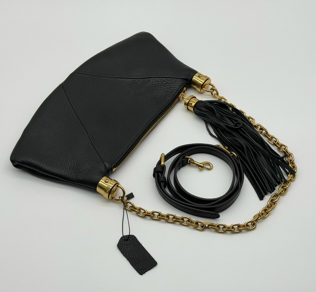 женская сумка,сумка,черная кожаная сумка через плечо,сумочка,клатч с цепочкой
