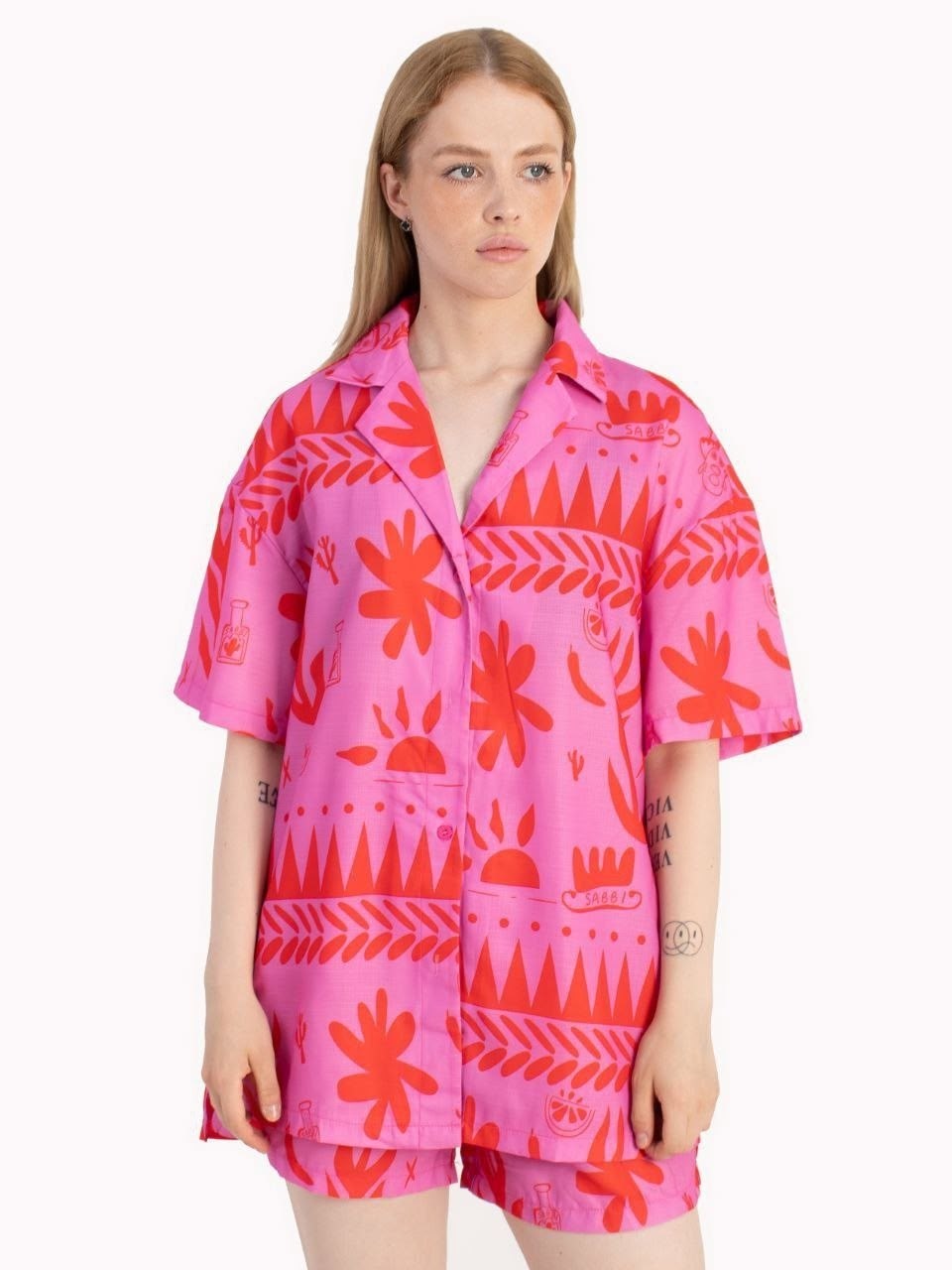 женский костюм,костюм женский летний,,комплект одежды женский massimo dutti пляжный с шортами амарантово-розовый