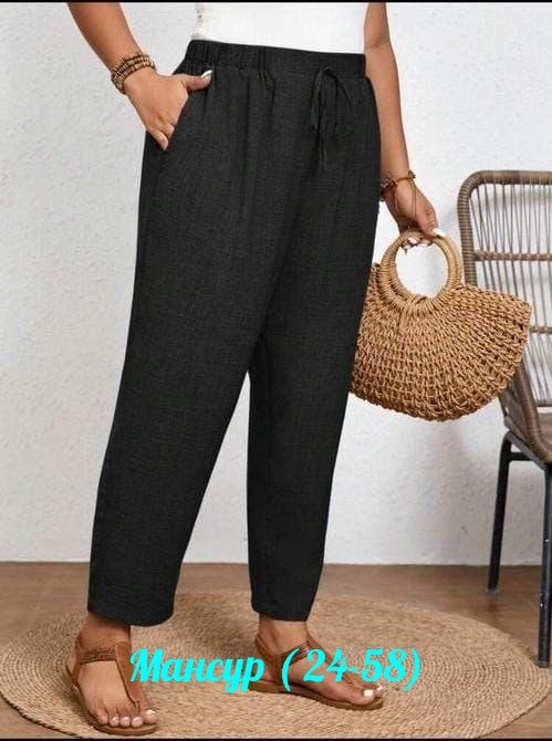 женские брюки большие размеры,брюки женские летние,летние брюки,повседневные брюки,брюки ollsy 4016 голубой