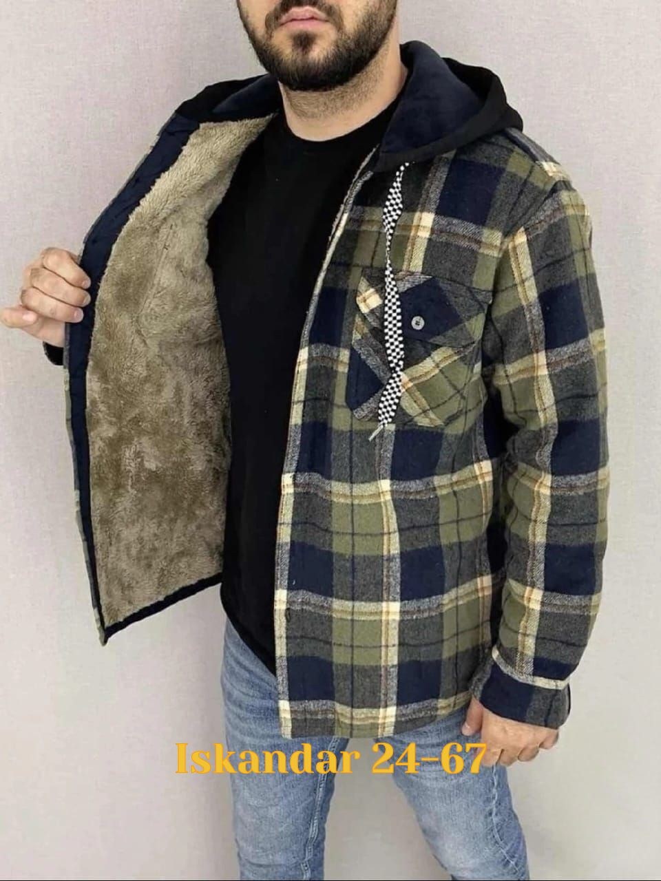 куртка для мужчин на флисе в клетку,рубашка на меху зимняя в клетку,рубашка теплая на флисе,куртка рубашка на меху мужская,рубашка с капюшоном