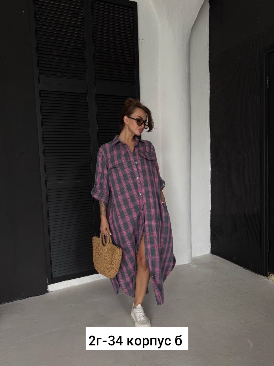 женская рубашка,рубашка в клетку оверсайз удлиненная,рубашка в клетку оверсайз vizay,платье рубашка,рубашка женская оверсайз в клетку