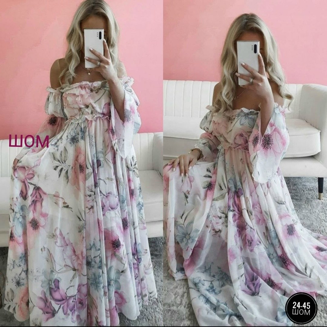 платье женское шифоновое,платье шифон ,летнее длинное платье,летние платья в пол,платье 👗