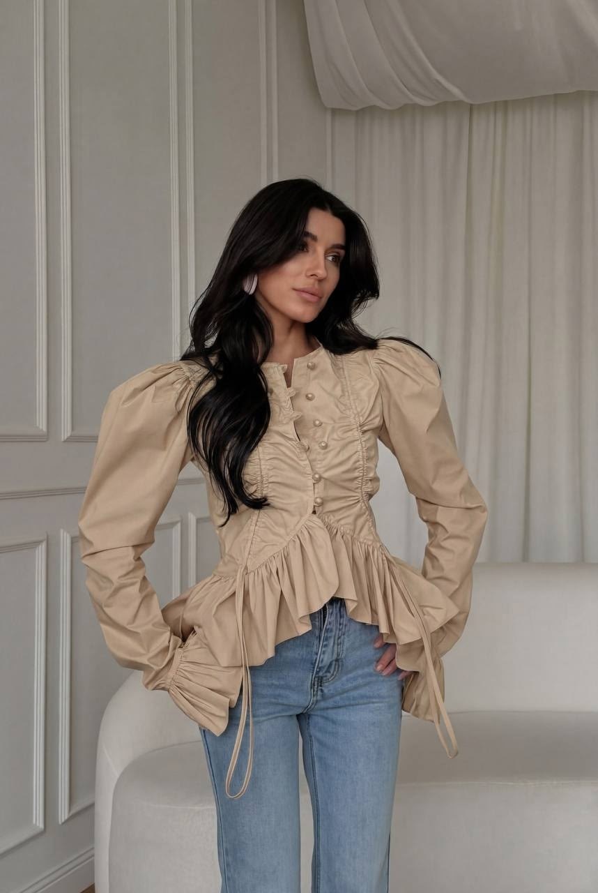 блузка с оборками,блузка,женская блузка,блуза,стиль одежды