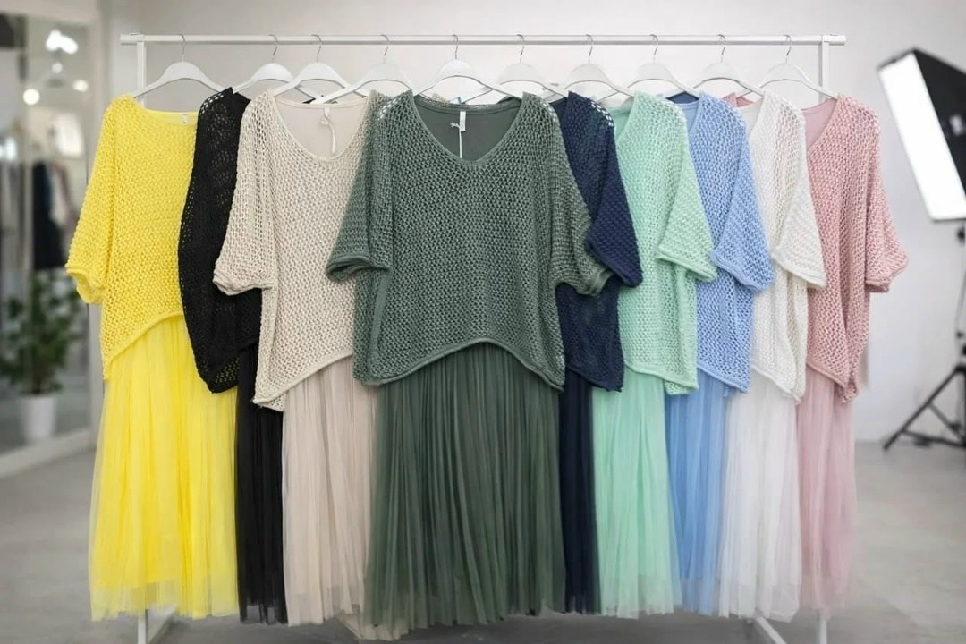 трикотажные костюмы,,платья ,платье,двойка кофта+ сарафан италия