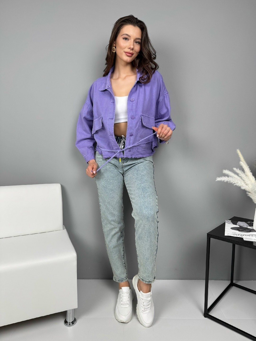 куртка джинсовая женские,джинсовая куртка,фиолетовая джинсовая куртка,фиолетовая джинсовая повседневная куртка,джинсовая куртка оверсайз
