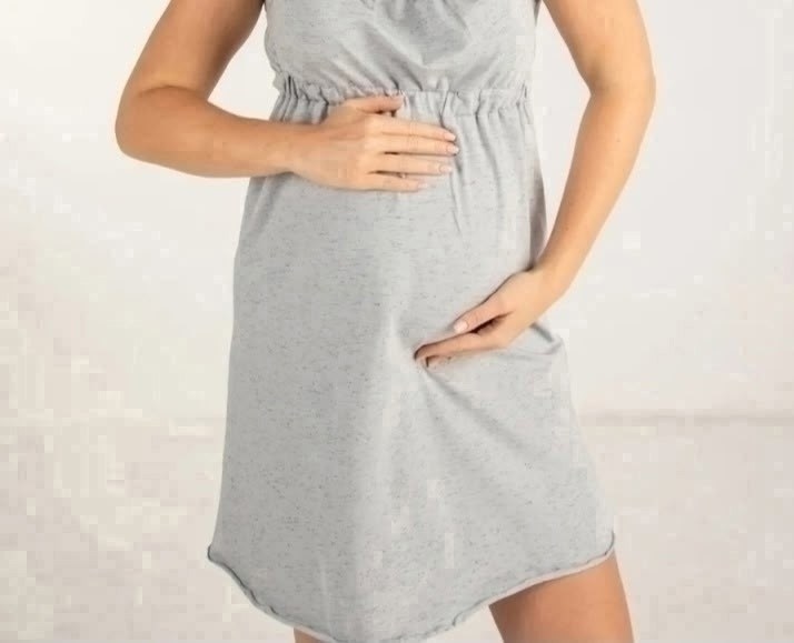 сорочка серая 8.142 для беременных и кормящих,ночная сорочка для беременных,ночная сорочка для беременных и кормления,ночнушка для беременных,сорочка для беременных