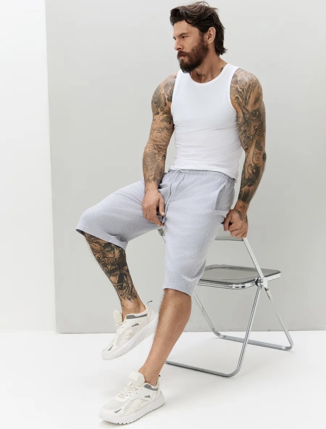 мужские шорты,трикотажные шорты,шорты мужские спортивные,шорты повседневные,шорты серые мужские