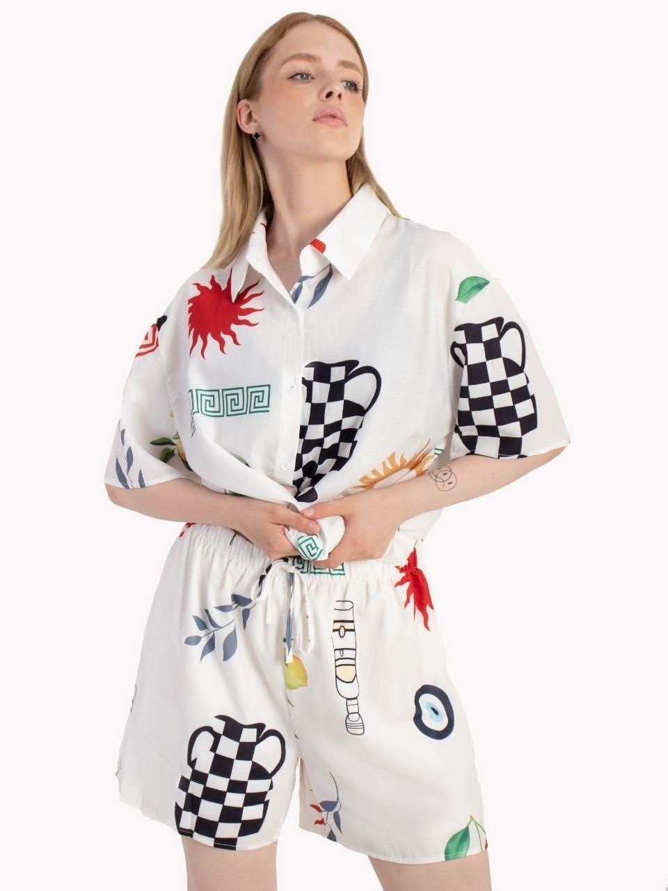 женский костюм,костюм женский летний,,комплект одежды женский massimo dutti пляжный с шортами амарантово-розовый