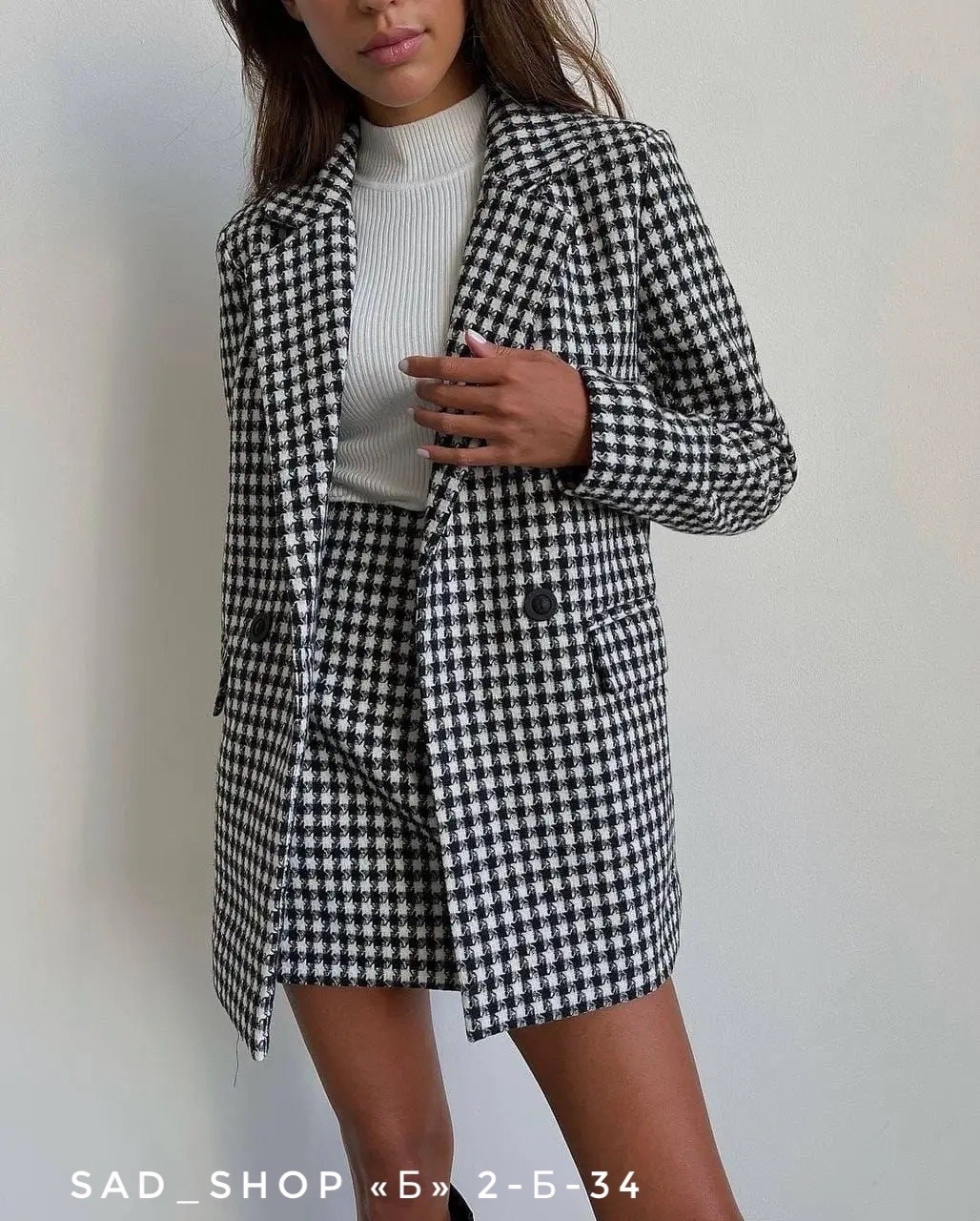 твидовый костюм,костюм(пиджак и юбка),твидовый костюм с мини юбкой,костюм пиджак и юбка шерсть гусиная лапка,твидовый костюм с юбкой