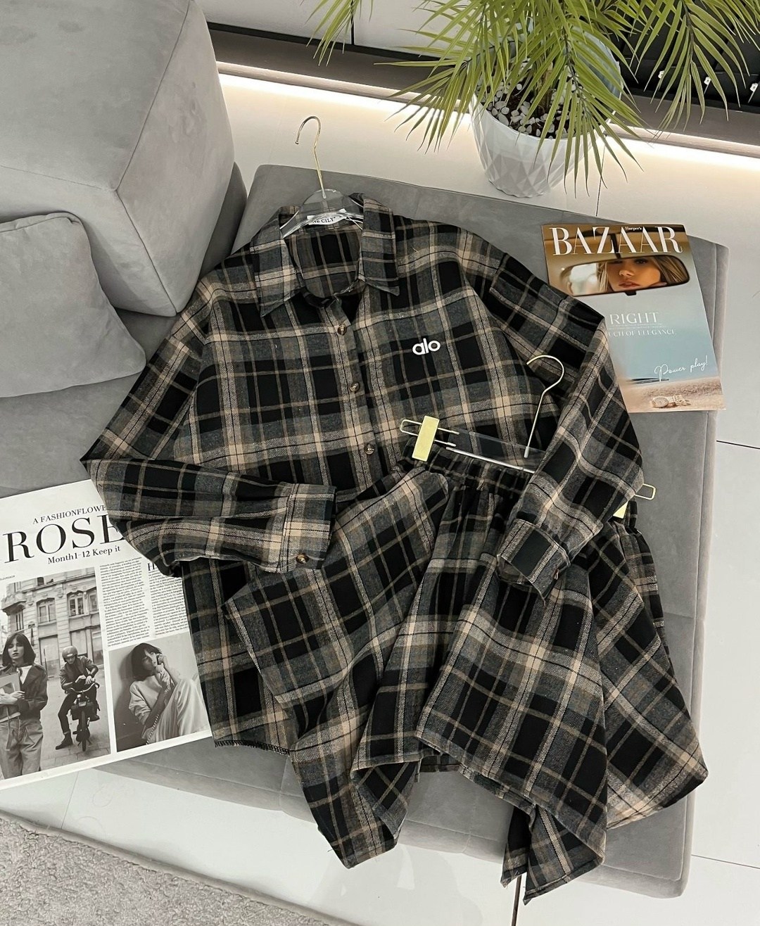 рубашка женская в клетку,костюм в клетку,рубашка в клетку,женская рубашка,костюм с юбкой и рубашкой в клетку