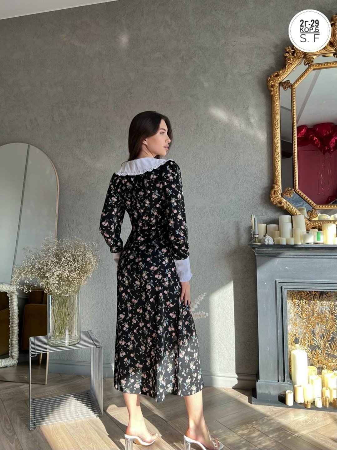 платье женское с воротником,платье с воротником,платье,стильное платье с воротником,платье женское стильное