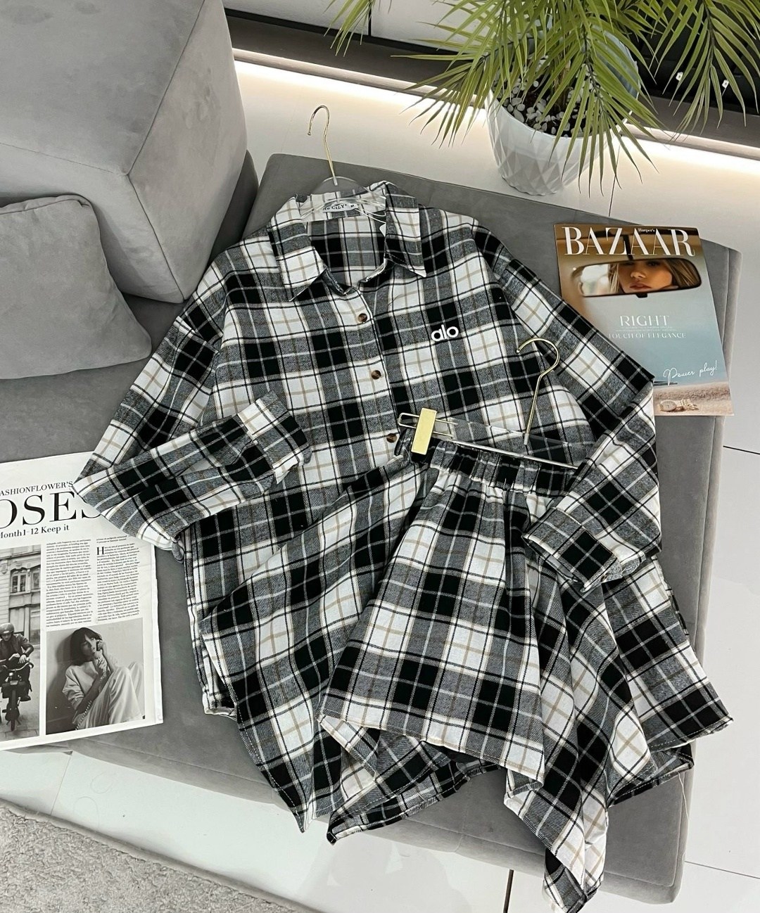 рубашка женская в клетку,костюм в клетку,рубашка в клетку,женская рубашка,костюм с юбкой и рубашкой в клетку