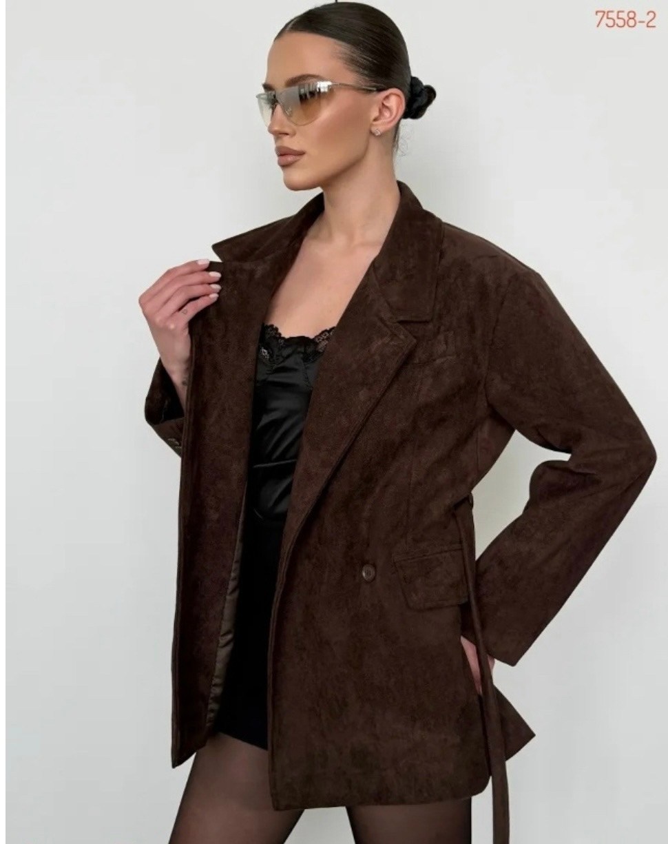 куртка замшевая жакет премиум x'zotic,классическая коричневая замшевая женская куртка с поясом,куртка замшевая жакет премиум x'zotic 370919299,замшевая куртка,куртка замшевая женская
