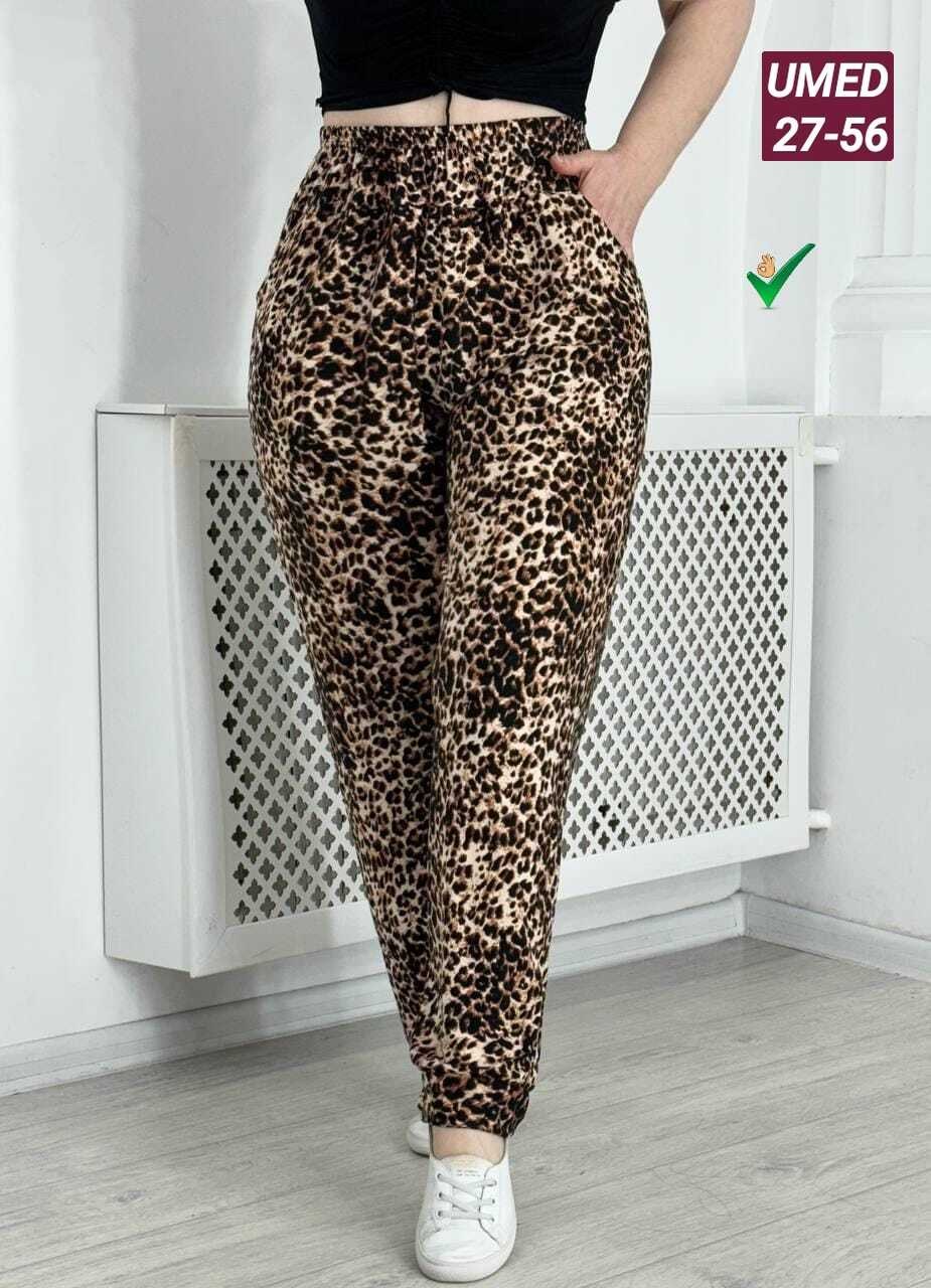 леопардовые брюки,леопардовые штаны,брюки с леопардовым принтом,штаны женские,женские брюки 88060 леопард