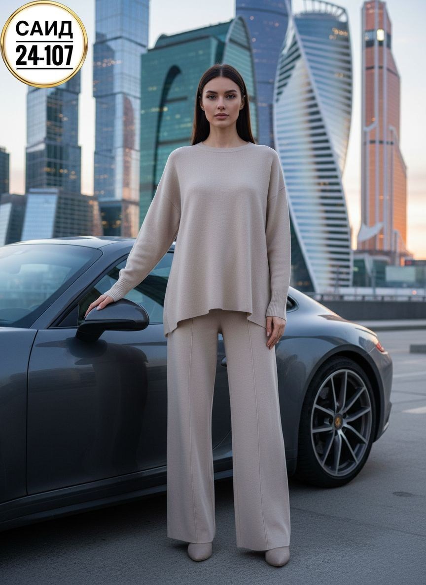 костюм женский,спортивные костюмы женские,брючный костюм из кашемира женский,трикотажный костюм вязка с брюками miss diva,трикотажный костюм