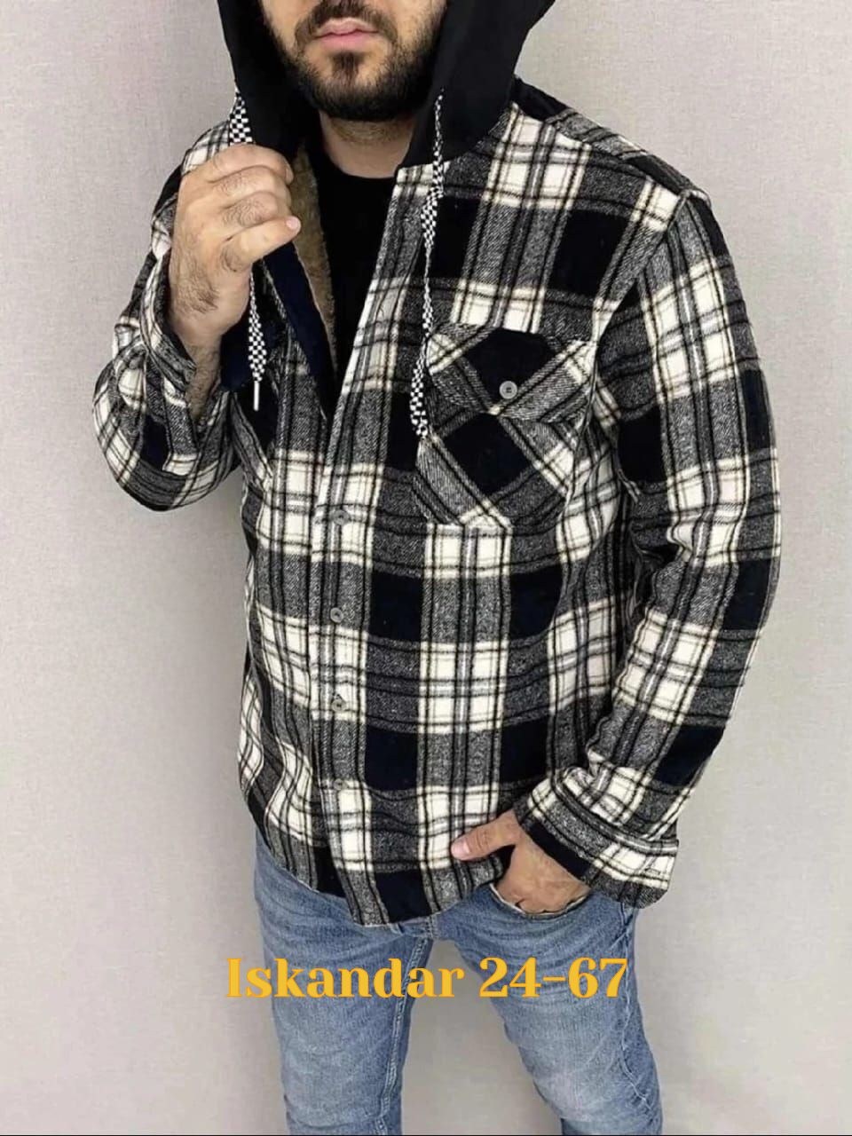 куртка для мужчин на флисе в клетку,рубашка на меху зимняя в клетку,рубашка теплая на флисе,куртка рубашка на меху мужская,рубашка с капюшоном