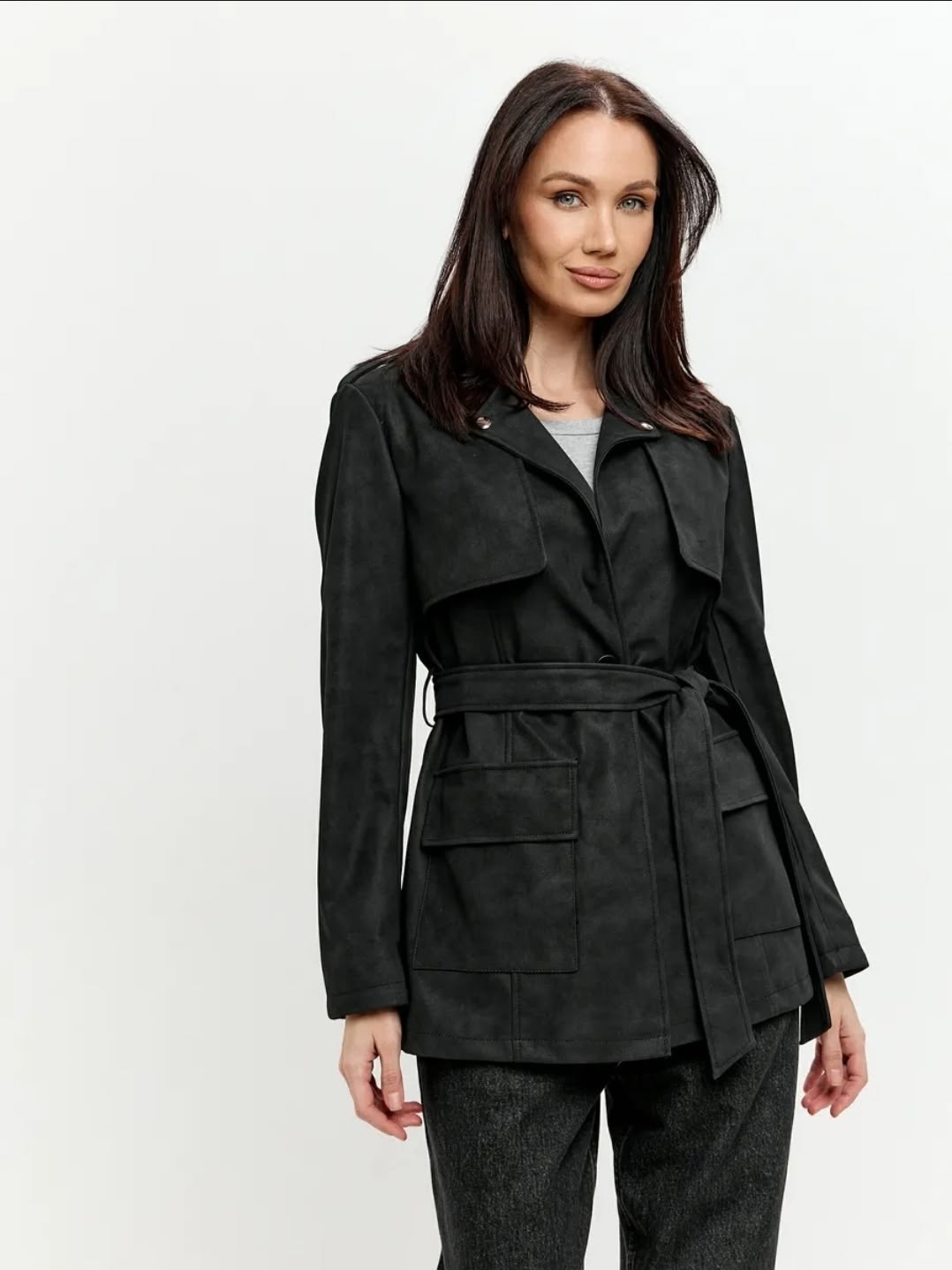 классическая коричневая замшевая женская куртка с поясом,замшевая куртка,замшевый тренч,куртка замшевая женская,куртка замшевая жакет премиум x'zotic