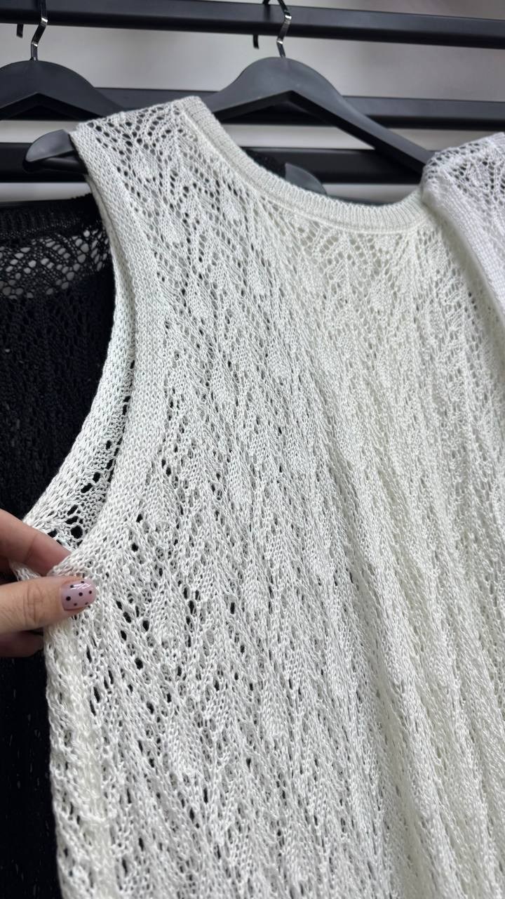 платье спицами,белое платье спицами,ажур спицами,вязаное летнее платье,узор спицами