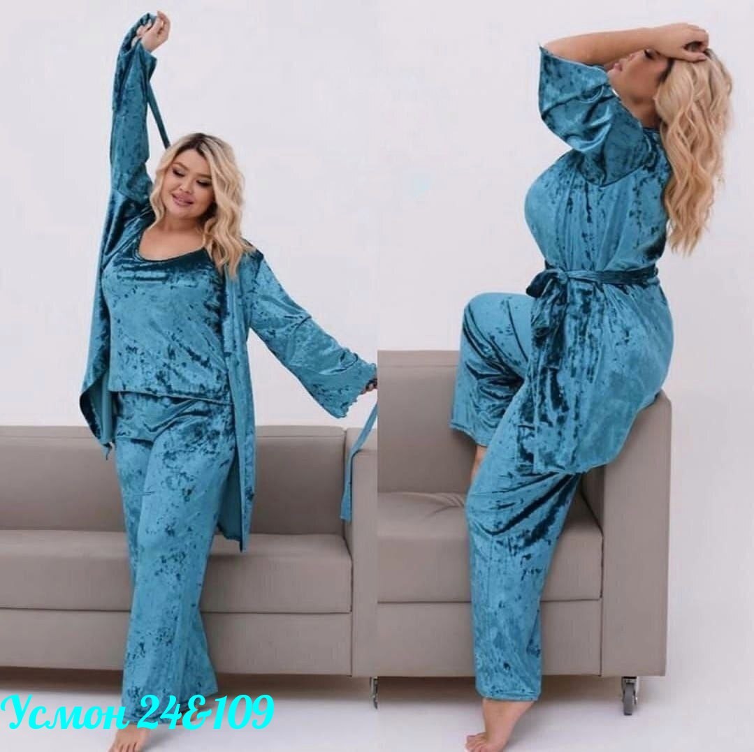 пижама тройка женская велюр,пижама комплект женская,пижама женская велюр,женская пижама бархат 4 в 1,бархатная пижама комплект